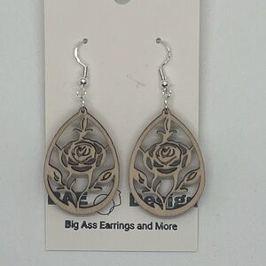 Elegant Rose Teardrop Earrings